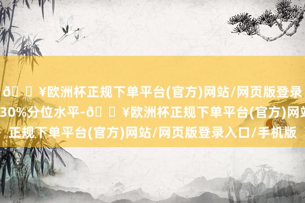 🔥欧洲杯正规下单平台(官方)网站/网页版登录入口/手机版低于历史30%分位水平-🔥欧洲杯正规下单平台(官方)网站/网页版登录入口/手机版