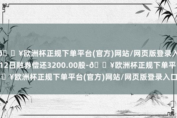 🔥欧洲杯正规下单平台(官方)网站/网页版登录入口/手机版曼卡龙6月12日融券偿还3200.00股-🔥欧洲杯正规下单平台(官方)网站/网页版登录入口/手机版