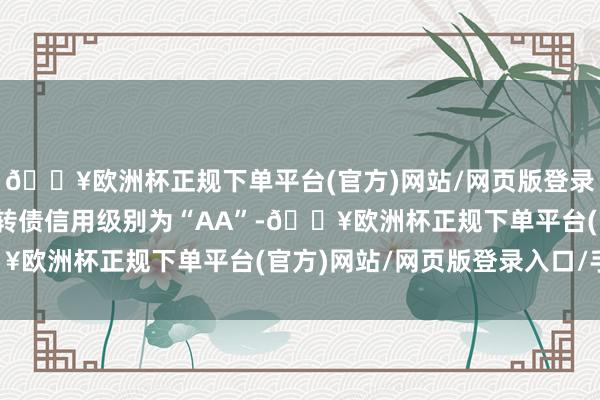 🔥欧洲杯正规下单平台(官方)网站/网页版登录入口/手机版岱好意思转债信用级别为“AA”-🔥欧洲杯正规下单平台(官方)网站/网页版登录入口/手机版